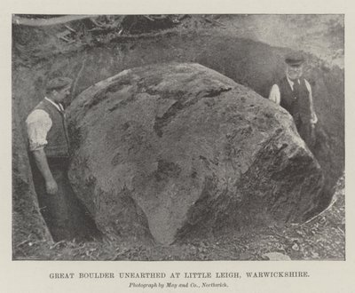 Great Boulder előkerült Little Leigh-ben, Warwickshire-ben alkotó: English Photographer