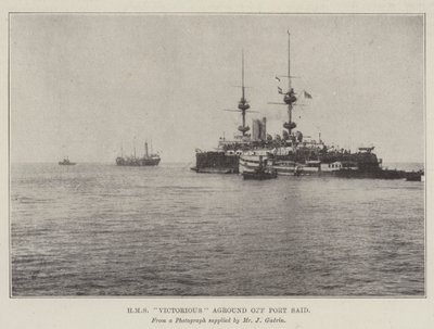 HMS Victorious zátonyra Port Said mellett alkotó: English Photographer
