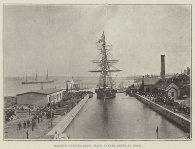Halifax Graving Dock, HMS Canada belép a dokkba alkotó: English Photographer