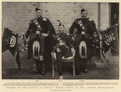 A dargai csata hősei, a Gordon Highlanders három csövese alkotó: English Photographer