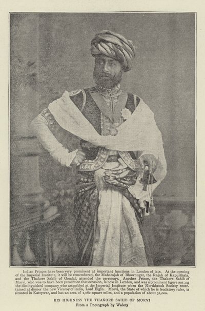Őfelsége, a morvi Thakore Sahib alkotó: English Photographer