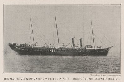 Őfelsége New Yacht, a Victoria and Albert, július 23-án üzembe helyezték alkotó: English Photographer