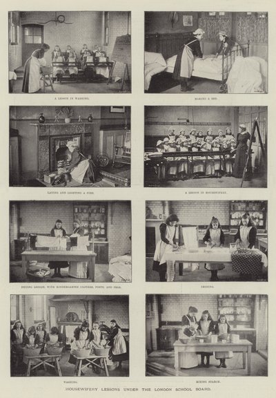 Háziasszonyleckék a London School Board alatt alkotó: English Photographer