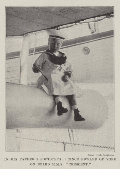 Atyák nyomában Edward York hercege a HMS Crescent fedélzetén alkotó: English Photographer