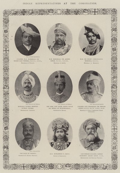 Indiai képviselők a koronázáson alkotó: English Photographer