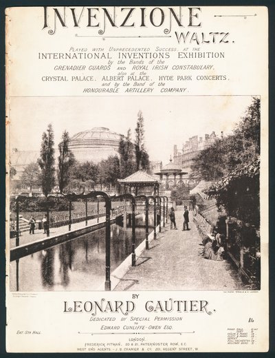 Invenzione Waltz, a Nemzetközi Találmányi Kiállításra komponált, Kensington, 1885 alkotó: English Photographer