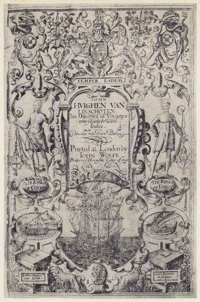 J Linschoten, Discourse of Voyages, J Wolfe 1598 (f/w fotó) alkotó: English Photographer