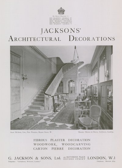Jacksons Architektonische Dekorationen von English Photographer