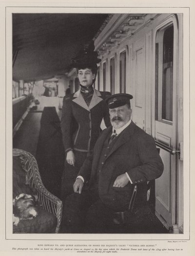 VII. Edward király és Alexandra királynő a His Majestys Victoria and Albert jacht fedélzetén alkotó: English Photographer