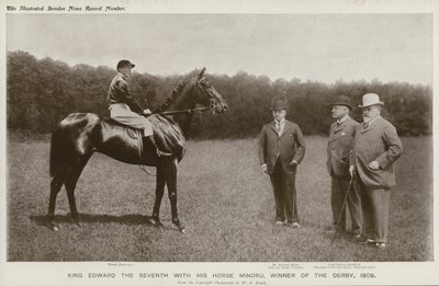 VII. Edward király lovával, Minoruval, a Derby győztesével alkotó: English Photographer