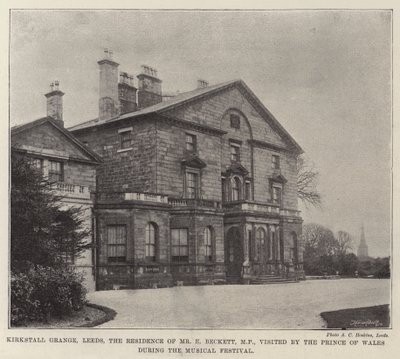 Kirkstall Grange, Leeds, E Beckett képviselő rezidenciája, akit a walesi herceg látogatott meg a zenei fesztivál alatt alkotó: English Photographer