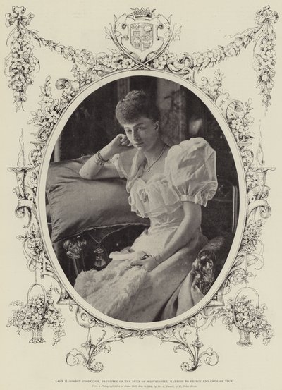 Lady Margaret Grosvenor, Westminster hercegének lánya, Adolphus Teck hercege. alkotó: English Photographer