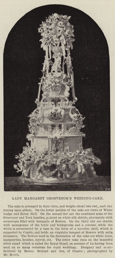 Lady Margaret Grosvenors esküvői torta alkotó: English Photographer