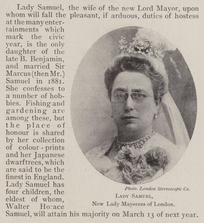 Lady Samuel, London új polgármestere alkotó: English Photographer