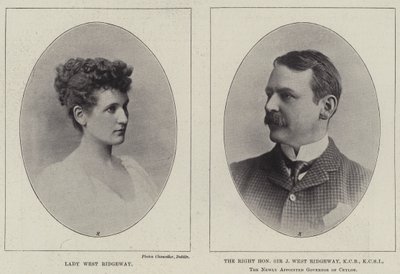 Lady West Ridgeway és a tisztelt Sir Joseph West Ridgeway alkotó: English Photographer