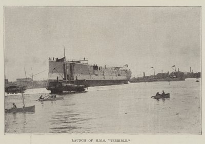 A HMS Terrible elindítása alkotó: English Photographer