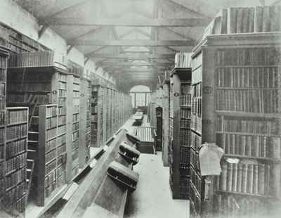 Könyvtár, Sion College, Victoria Embankment, City of London, 1885 alkotó: English Photographer