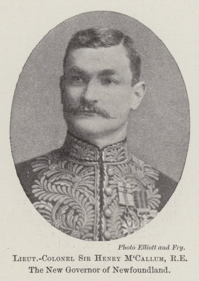 Sir Henry MCallum alezredes, Új-Fundland új kormányzója alkotó: English Photographer