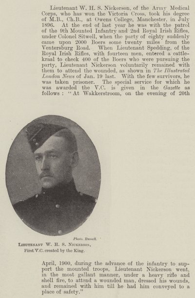 W H S Nickerson hadnagy, a király által létrehozott első alvezér alkotó: English Photographer