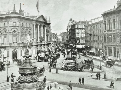 Londoni pavilon, Piccadilly Circus, Westminster LB: keletre nézve, 1896 alkotó: English Photographer