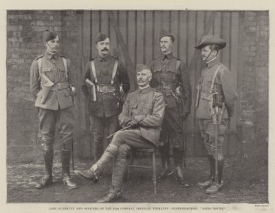 Lord Dunraven és a 67. század Imperial Yeomanry tisztjei (Sharpshooters) dél felé alkotó: English Photographer