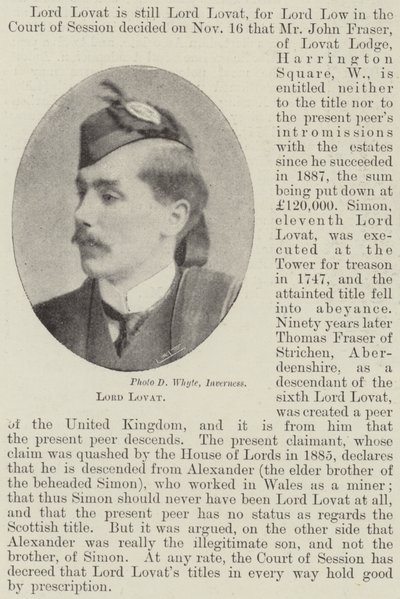 Lord Lovat alkotó: English Photographer