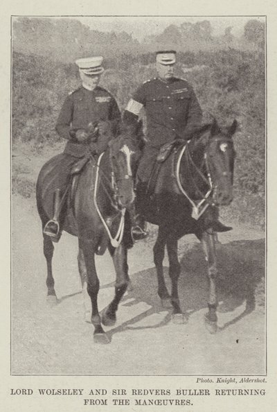 Lord Wolseley és Sir Redvers Buller visszatérnek a manőverekről alkotó: English Photographer