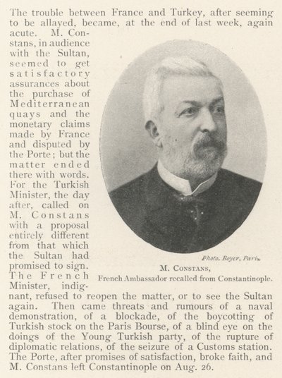 M Constans, a Konstantinápolyból visszahívott francia nagykövet alkotó: English Photographer