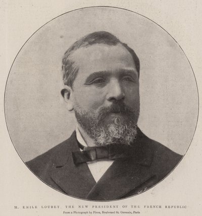 Emile Loubet, a Francia Köztársaság új elnöke alkotó: English Photographer