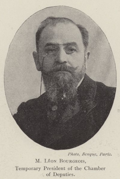 M Leon Bourgeois, a Képviselőház ideiglenes elnöke alkotó: English Photographer
