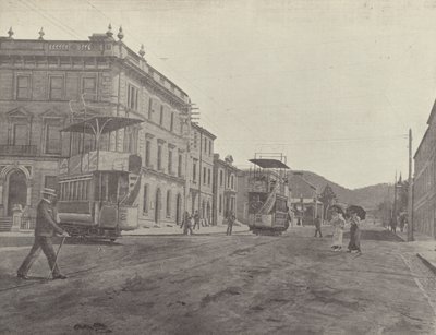 Macquarie Street, a katedrális felől nézve, Hobartban alkotó: English Photographer