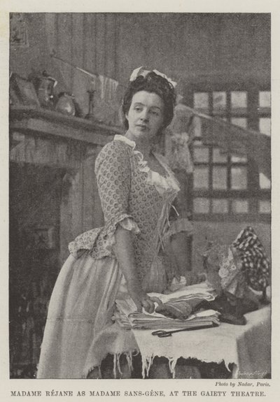 Madame Rejane Madame Sans-Gene szerepében a Gaiety Színházban alkotó: English Photographer