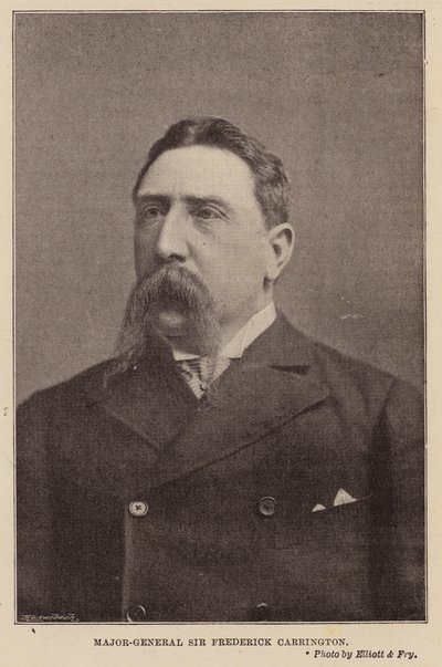 Sir Frederick Carrington vezérőrnagy (f/w fotó) alkotó: English Photographer