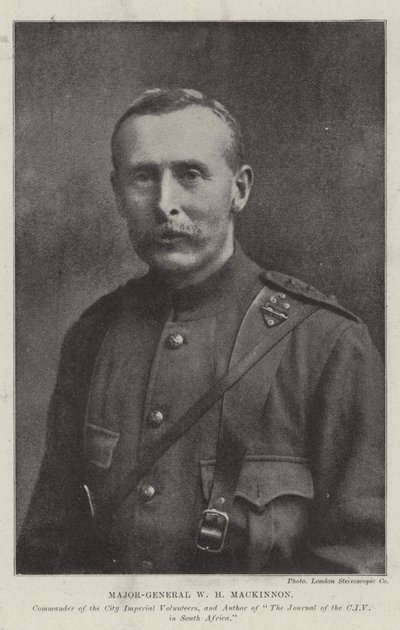 W H Mackinnon vezérőrnagy, a City Imperial Volunteers parancsnoka és a The Journal of the CIV in South Africa szerzője alkotó: English Photographer