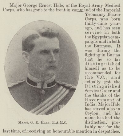 G E Hale őrnagy, RAMC alkotó: English Photographer