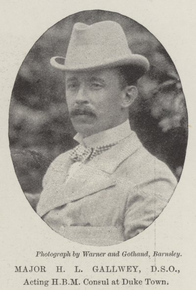 H L Gallwey őrnagy, DSO, megbízott HBM konzul Duke Townban alkotó: English Photographer