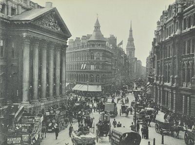 Mappin és Webb, Cheapside, a Mansion House-ból nyugatra néz, London City, 1895 alkotó: English Photographer