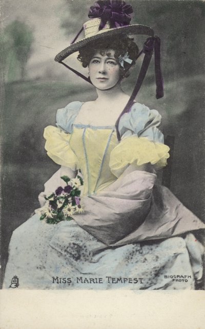 Marie Tempest, angol énekes és színésznő (színes fotó) alkotó: English Photographer
