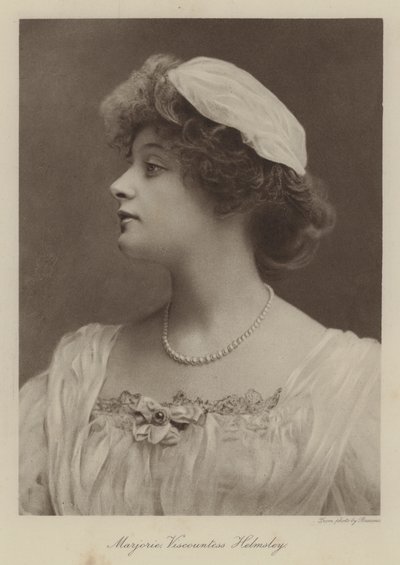 Marjorie Helmsley vikomtné (fekete-fehér fotó) alkotó: English Photographer