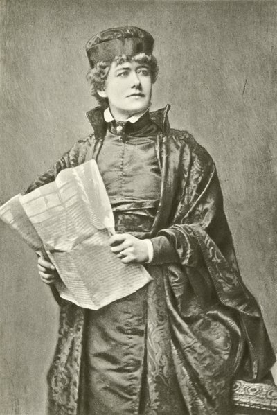 Miss Ellen Terry mint Portia (mélynyomás) alkotó: English Photographer