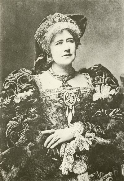 Miss Ellen Terry Katherine királynő szerepében (mélynyomás) alkotó: English Photographer