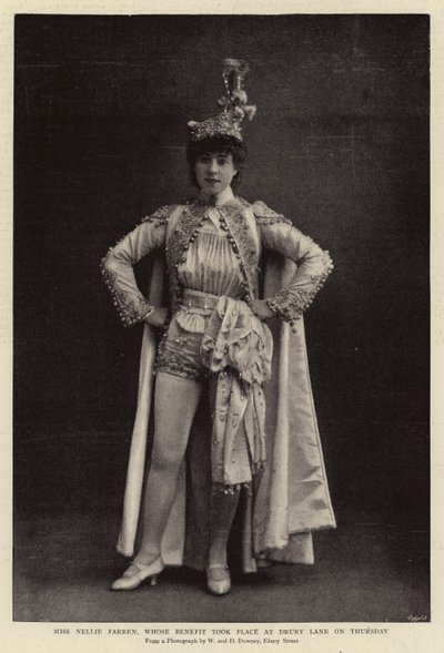 Nellie Farren kisasszony, akinek javára csütörtökön került sor a Drury Lane-re alkotó: English Photographer