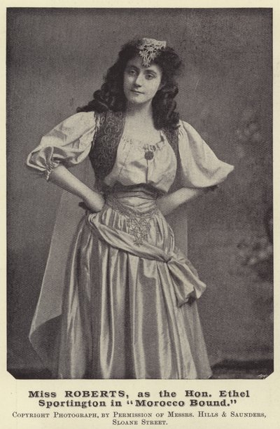 Miss Roberts, mint a Hon Ethel Sportington Marokkó Boundban alkotó: English Photographer
