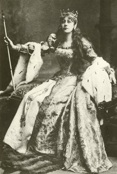 Miss Violet Vanbrugh mint Anne Boleyn (mélynyomás) alkotó: English Photographer
