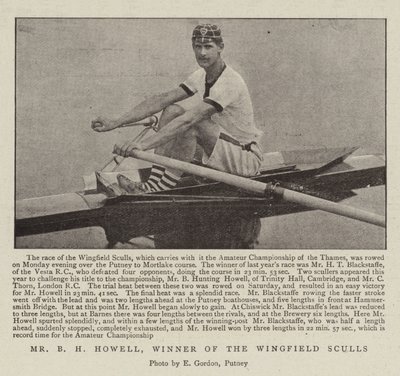 Mr B H Howell, a Wingfield Sculls győztese alkotó: English Photographer