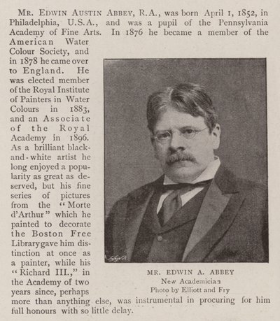 Mr Edwin A Abbey alkotó: English Photographer