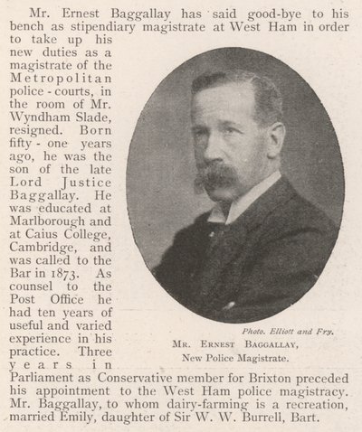 Ernest Baggallay úr, új rendőrbíró alkotó: English Photographer