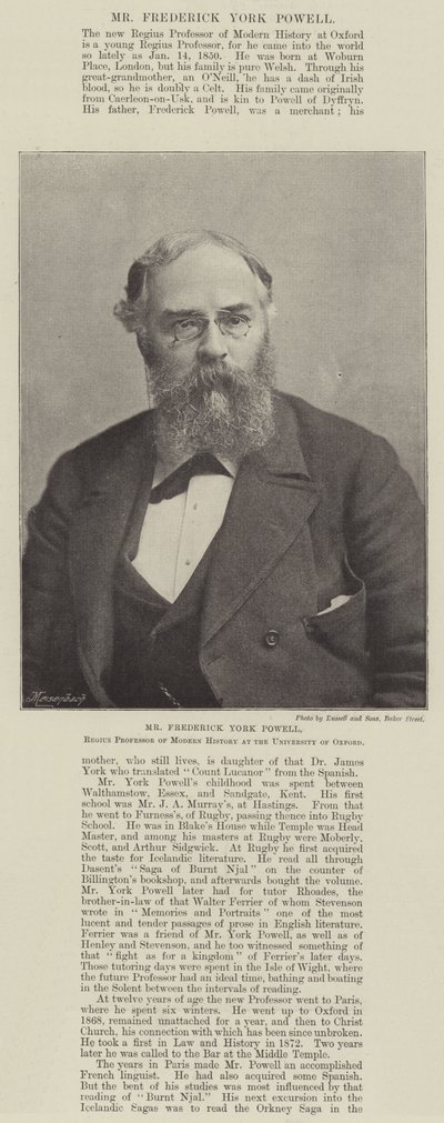 Frederick York Powell, Regius modern történelem professzor az Oxfordi Egyetemen alkotó: English Photographer