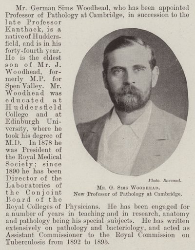 G Sims Woodhead úr, a Cambridge-i patológia új professzora alkotó: English Photographer
