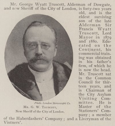 G W Truscott úr, London City új seriffje alkotó: English Photographer